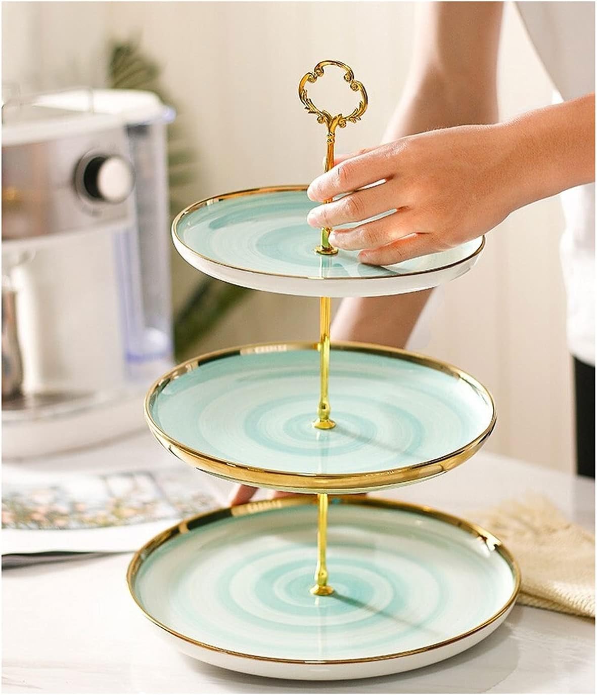 大倉陶園 モノトーン 花柄飾皿 chopin 裏側表記 ○4190#0731 大倉陶園